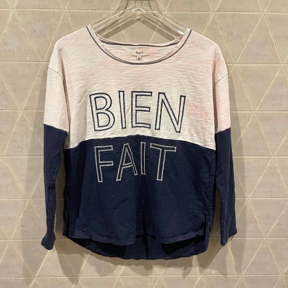 Madewell Bien Fait Setlist Pullover Top S EUC